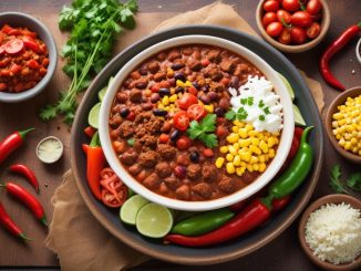 Nyttig chili con carne som gör dig glad! illustration