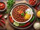 Nyttig chili con carne som gör dig glad! illustration