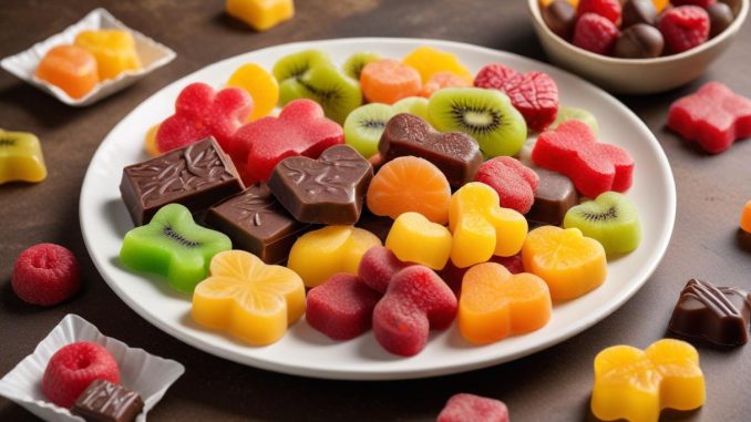 Hälsosamt och kalorifritt godis för alla smaker! illustration
