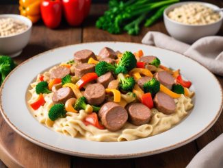 Nyttig korvstroganoff som hela familjen kommer älska! illustration